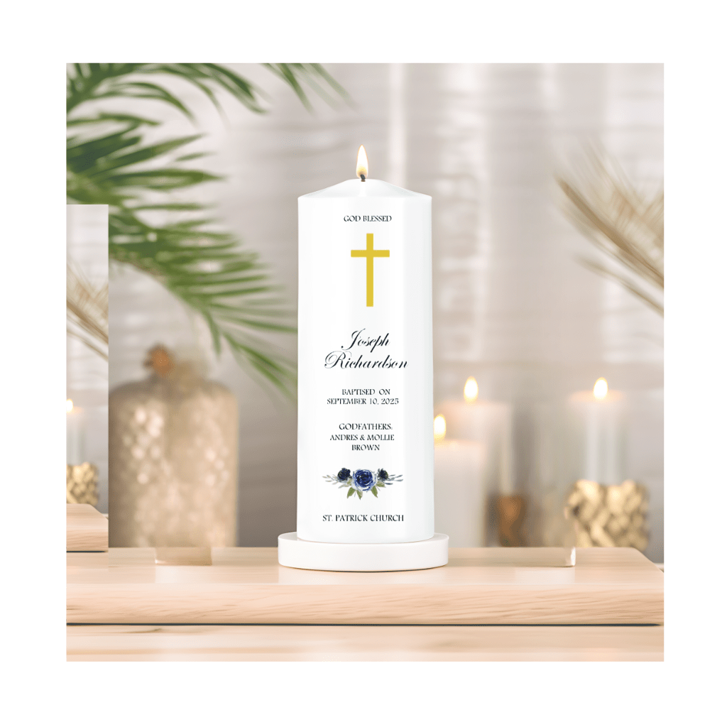 Custom Christening / Baptism Candles | High - Quality Candles | Buy Now at CB Print Concept