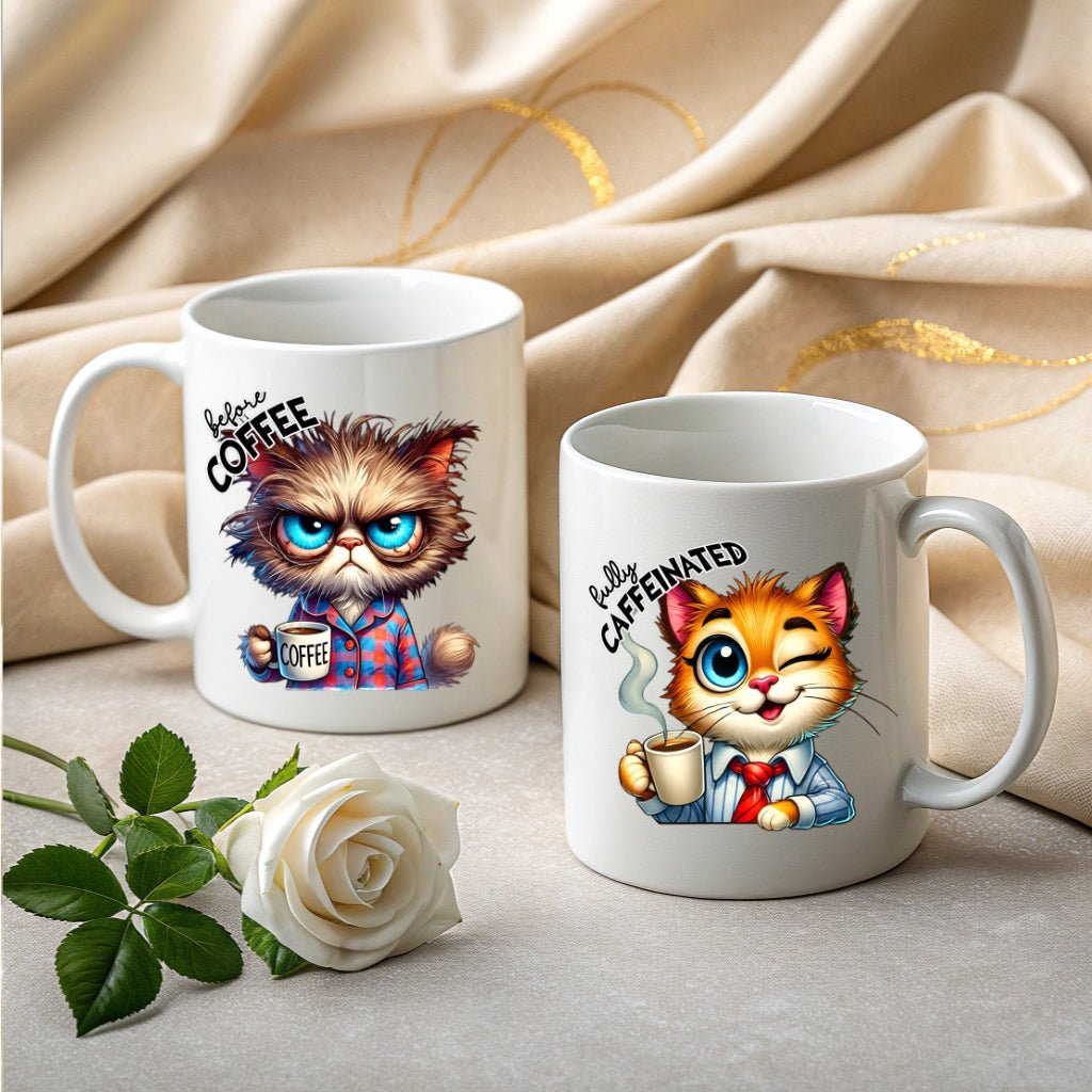 Sarcastic Coffee Mug – Grumpy to Happy (Cat, Dog & More!) | High - Quality Mugs | Buy Now at CB Print Concept