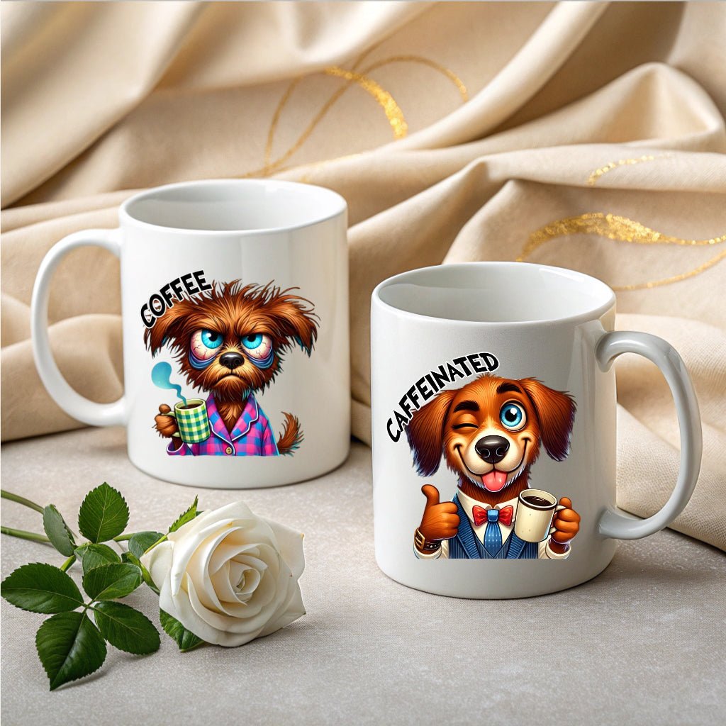 Sarcastic Coffee Mug – Grumpy to Happy (Cat, Dog & More!) | High - Quality Mugs | Buy Now at CB Print Concept
