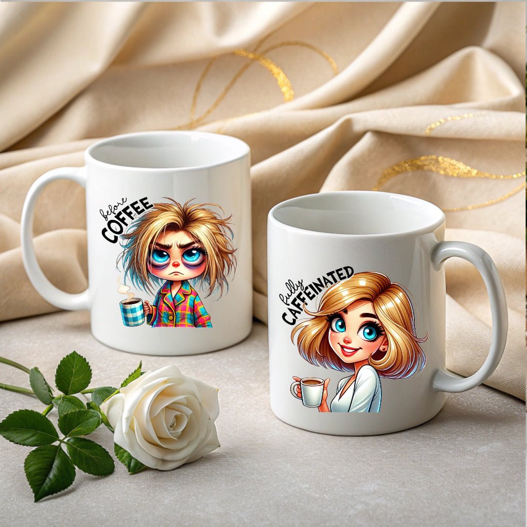 Sarcastic Coffee Mug – Grumpy to Happy (Cat, Dog & More!) | High - Quality Mugs | Buy Now at CB Print Concept
