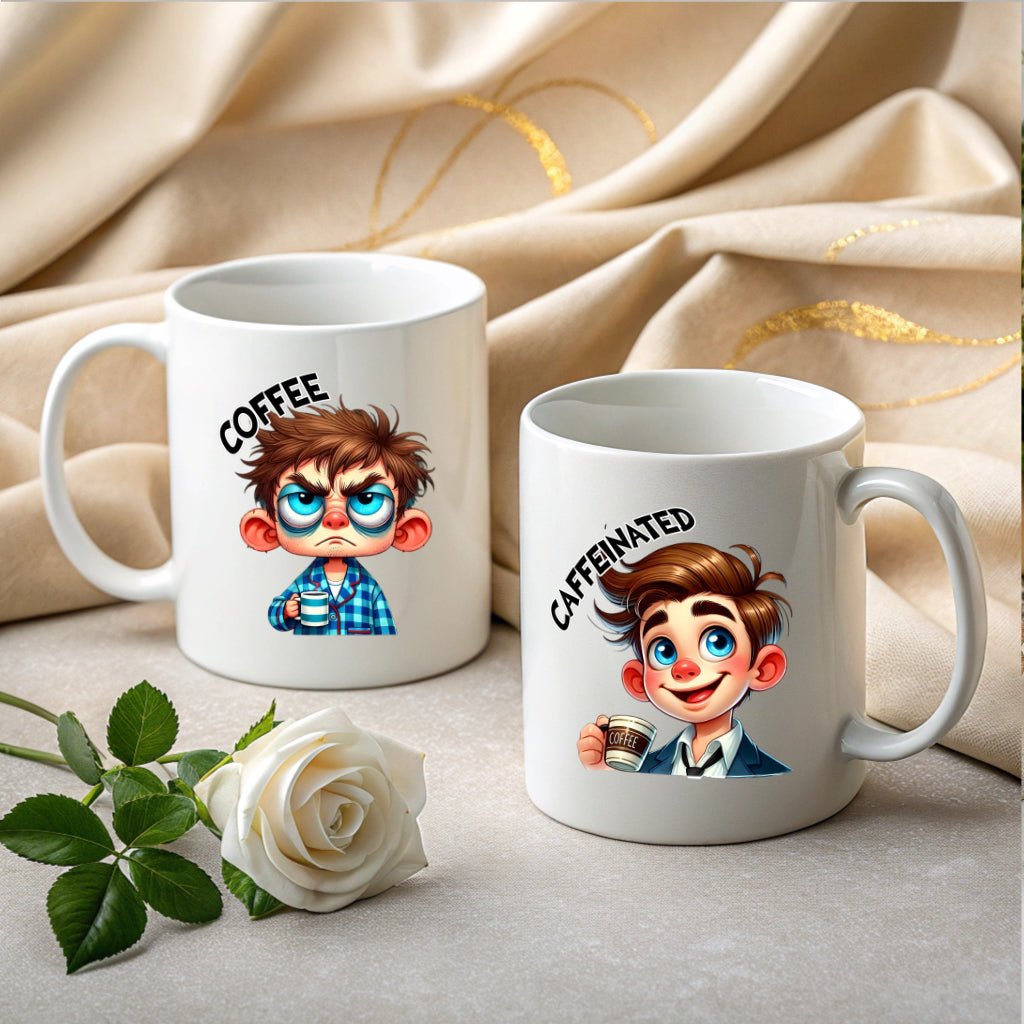 Sarcastic Coffee Mug – Grumpy to Happy (Cat, Dog & More!) | High - Quality Mugs | Buy Now at CB Print Concept