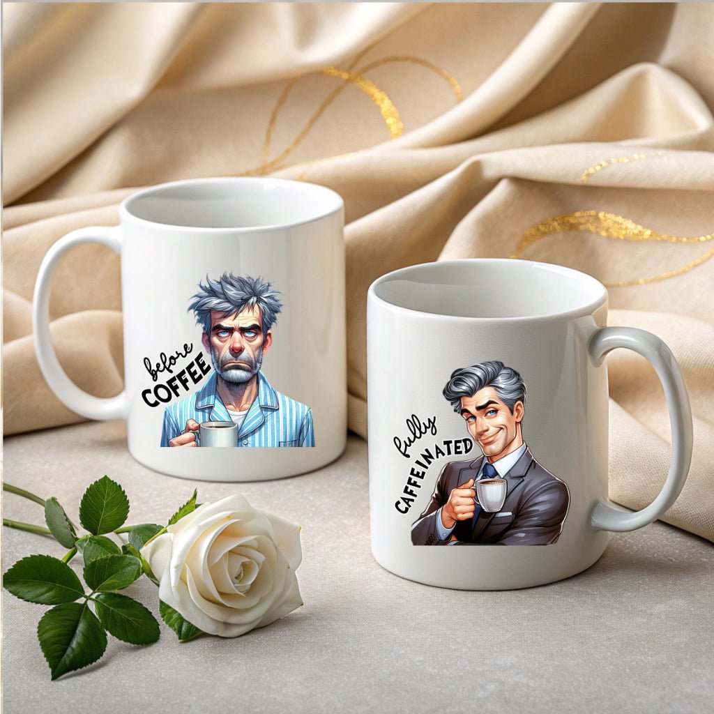 Sarcastic Coffee Mug – Grumpy to Happy (Cat, Dog & More!) | High - Quality Mugs | Buy Now at CB Print Concept