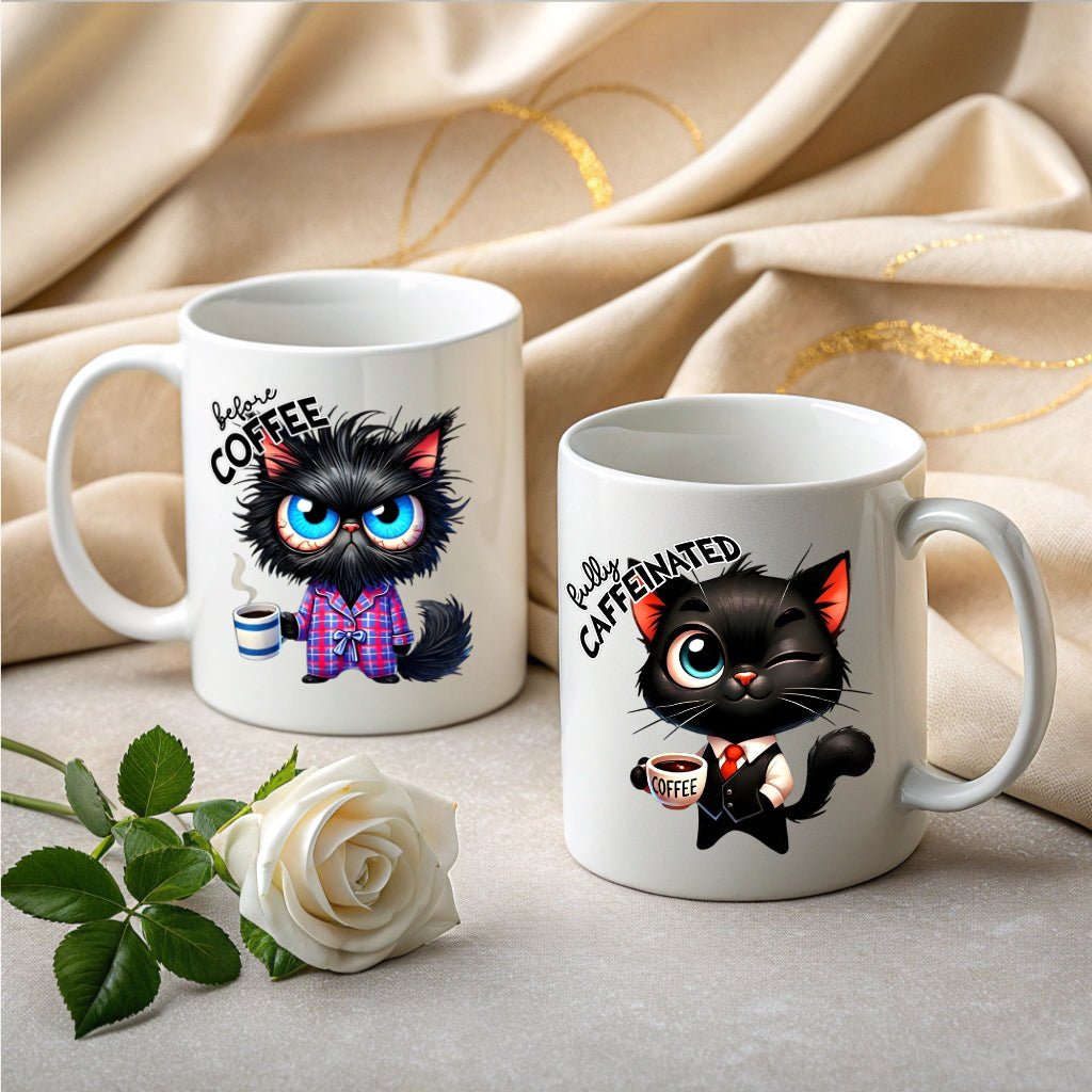 Sarcastic Coffee Mug – Grumpy to Happy (Cat, Dog & More!) | High - Quality Mugs | Buy Now at CB Print Concept