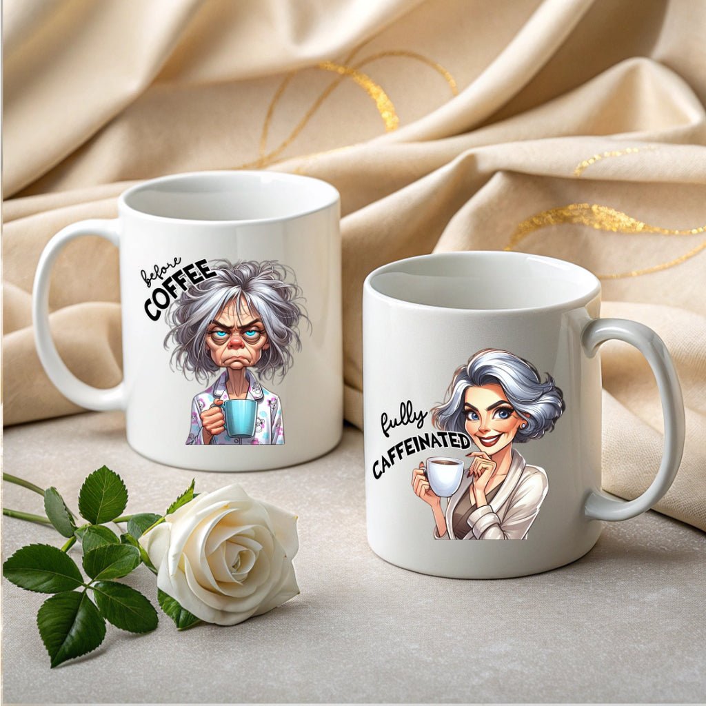 Sarcastic Coffee Mug – Grumpy to Happy (Cat, Dog & More!) | High - Quality Mugs | Buy Now at CB Print Concept