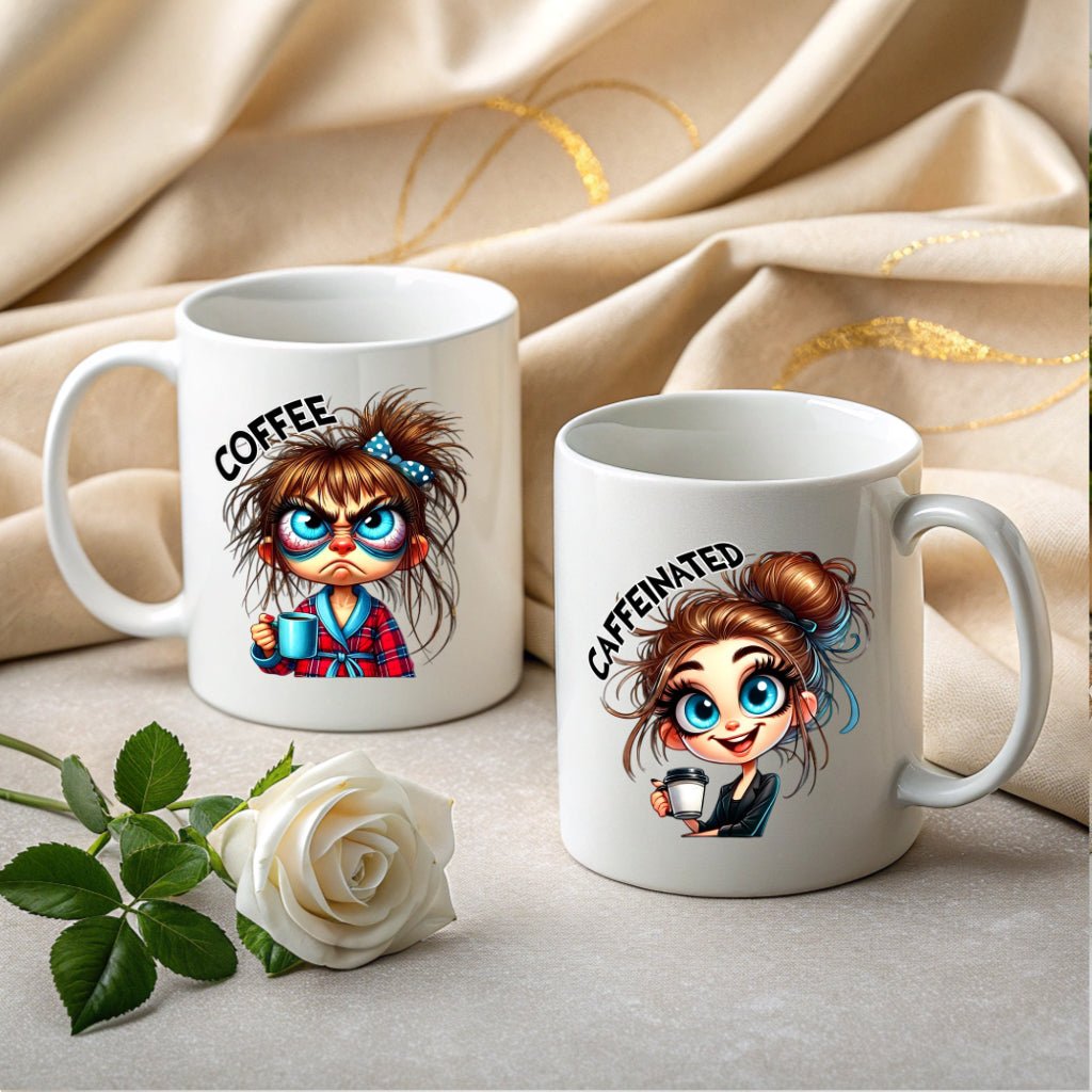 Sarcastic Coffee Mug – Grumpy to Happy (Cat, Dog & More!) | High - Quality Mugs | Buy Now at CB Print Concept