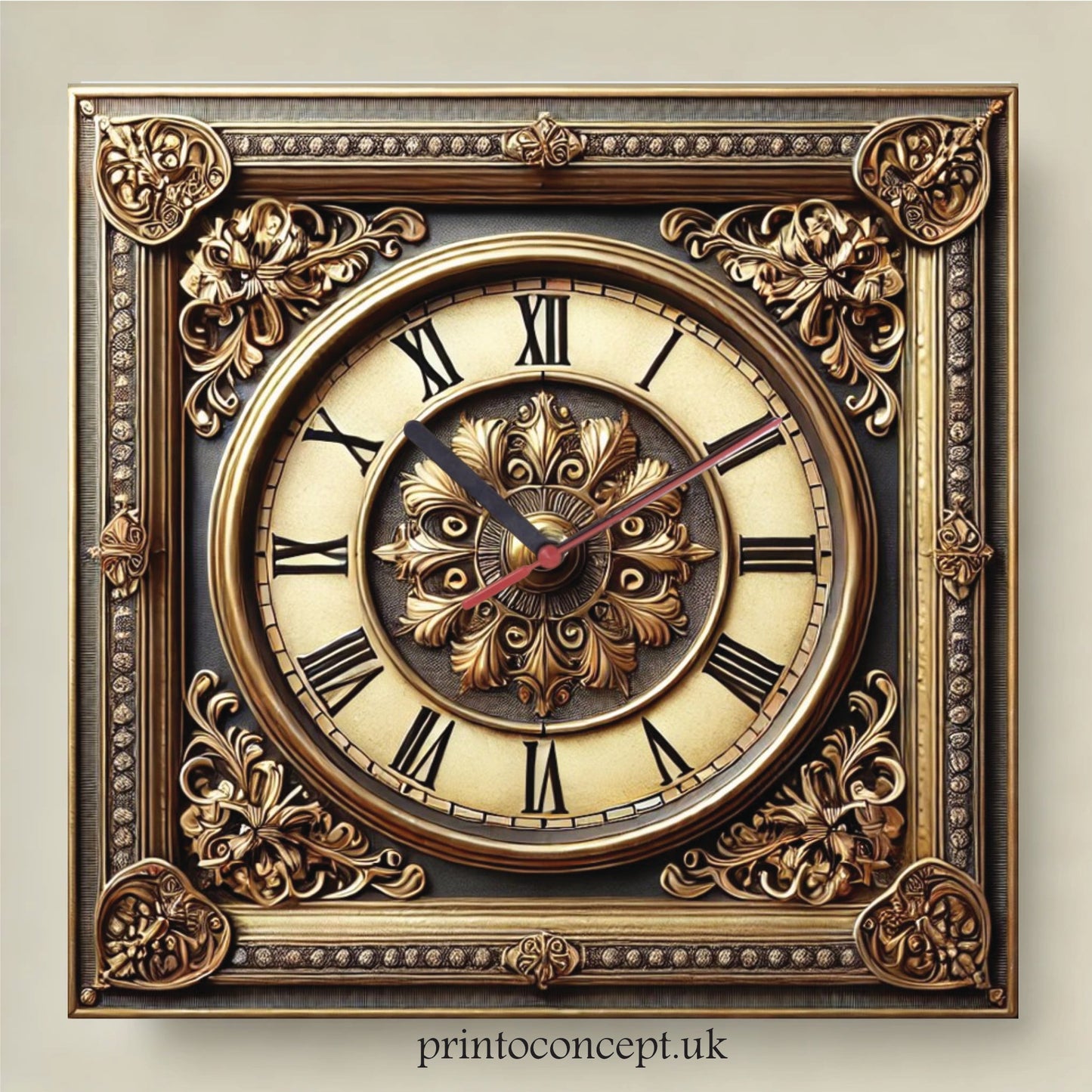 Wall Clock Retro Style Model 1 - Print Concept