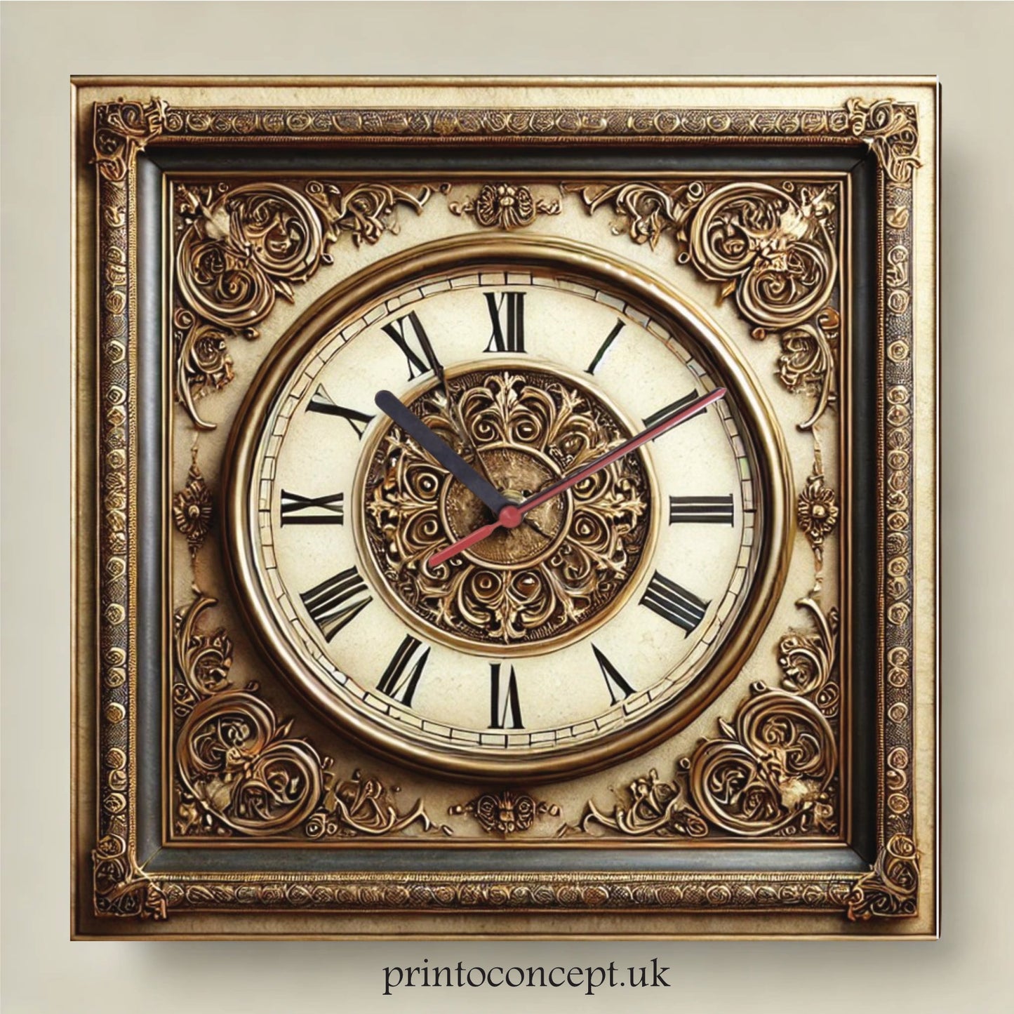 Wall Clock Retro Style Model 12 - Print Concept