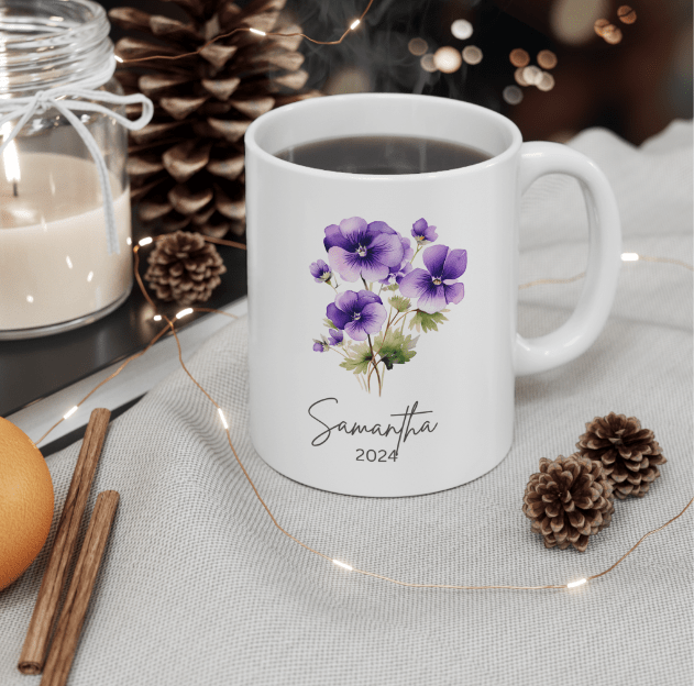 Birth Flower Mug | High - Quality Mugs | Buy Now at CB Print Concept