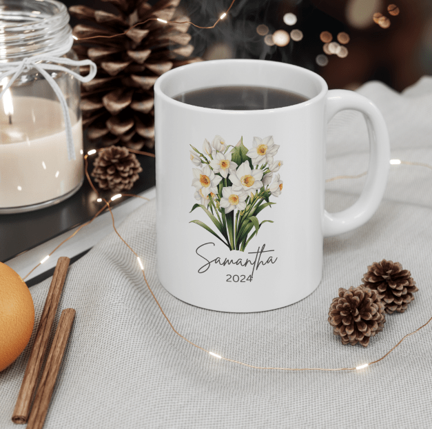 Birth Flower Mug | High - Quality Mugs | Buy Now at CB Print Concept