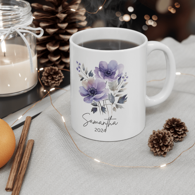 Birth Flower Mug | High - Quality Mugs | Buy Now at CB Print Concept
