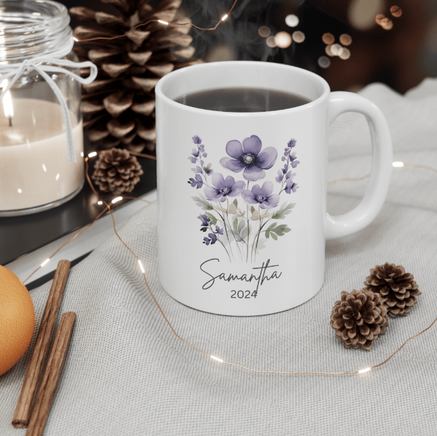 Birth Flower Mug | High - Quality Mugs | Buy Now at CB Print Concept