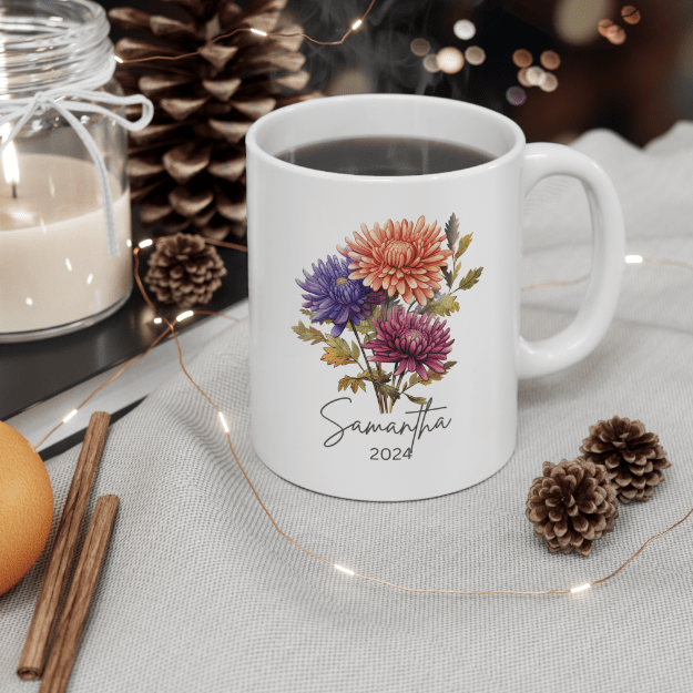 Birth Flower Mug | High - Quality Mugs | Buy Now at CB Print Concept