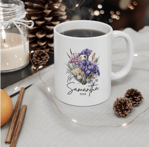 Birth Flower Mug | High - Quality Mugs | Buy Now at CB Print Concept