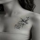 A beautifully detailed fine-line temporary tattoo featuring a graceful swallow, blooming roses, and the inspiring quote “Let Your Heart Find Its Way.”
Perfect for shoulder placement, self-expression, and meaningful aesthetic designs.
