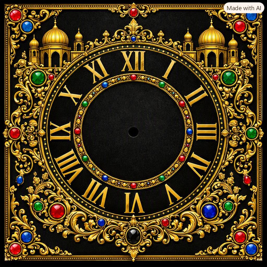 Royal Indian Palace Wall Clock – Luxury Edition