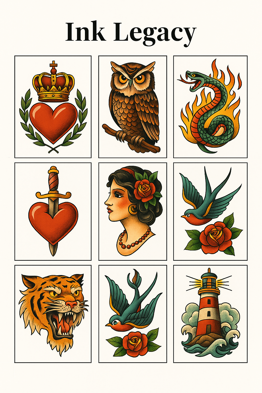 A4 Customisable Gang Sheet – Temporary Tattoos (Your Design or Our Designs)