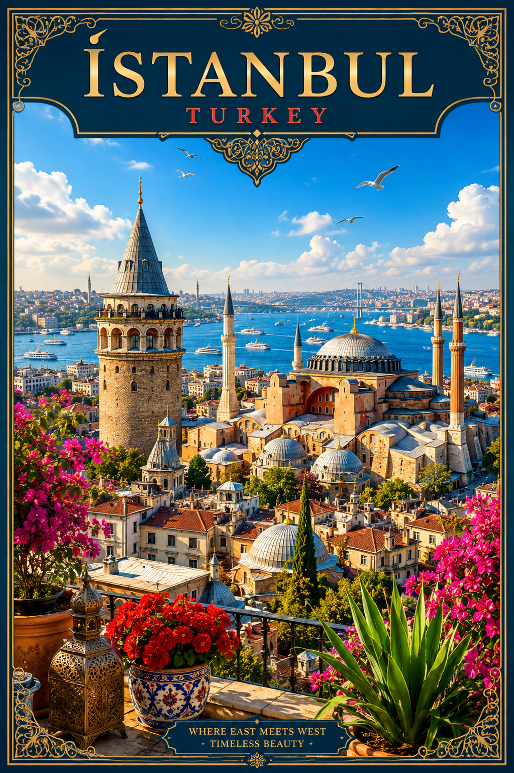 Istambul Travel Poster