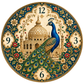 Royal Peacock Palace Wall Clock