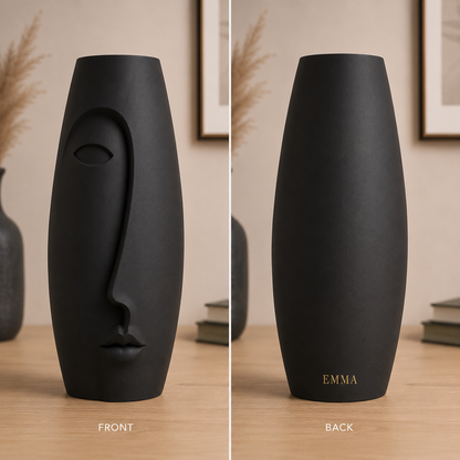 Abstract Face Vase – Modern 3D Printed Decorative Vase