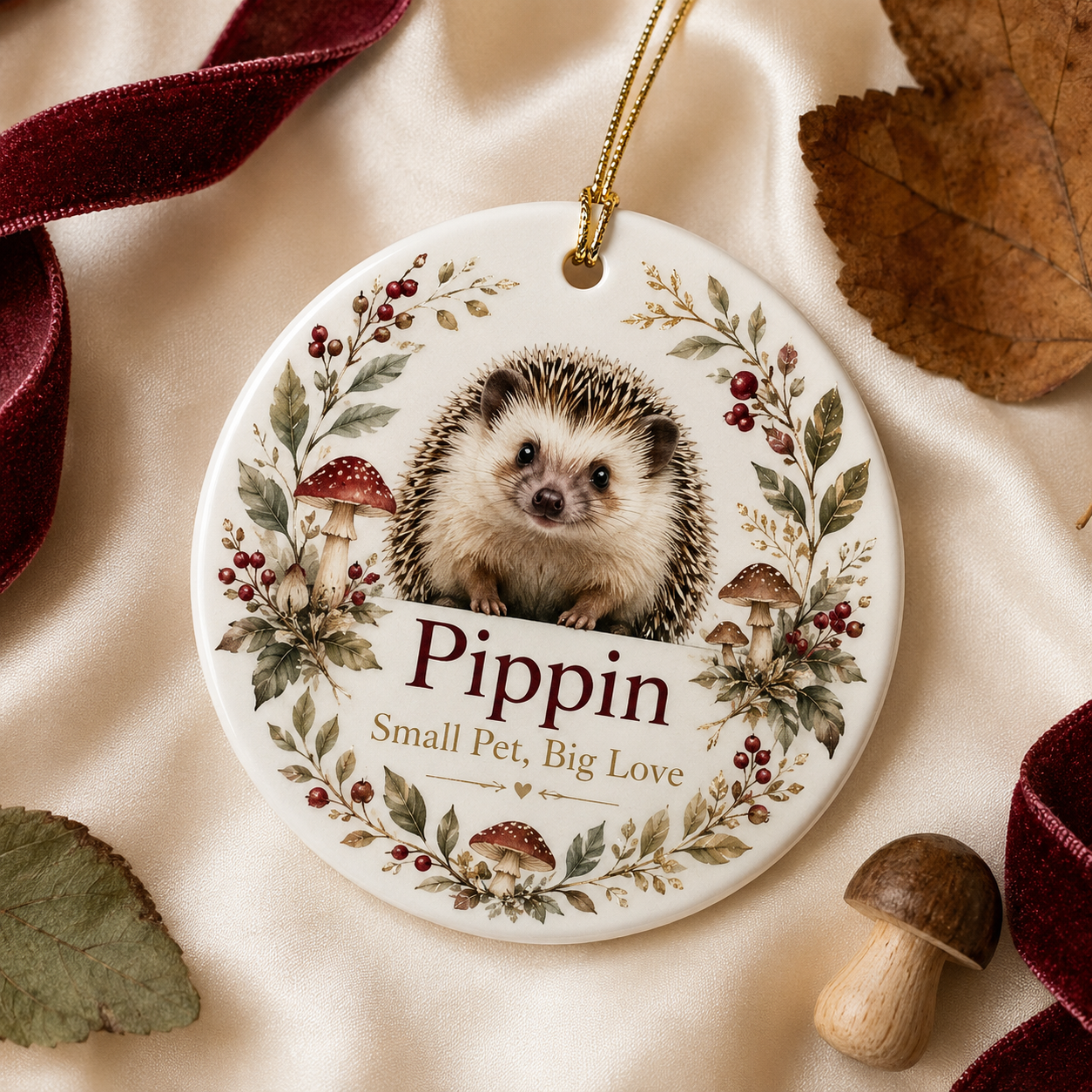 Personalised Pet Photo & Name Ceramic Ornament