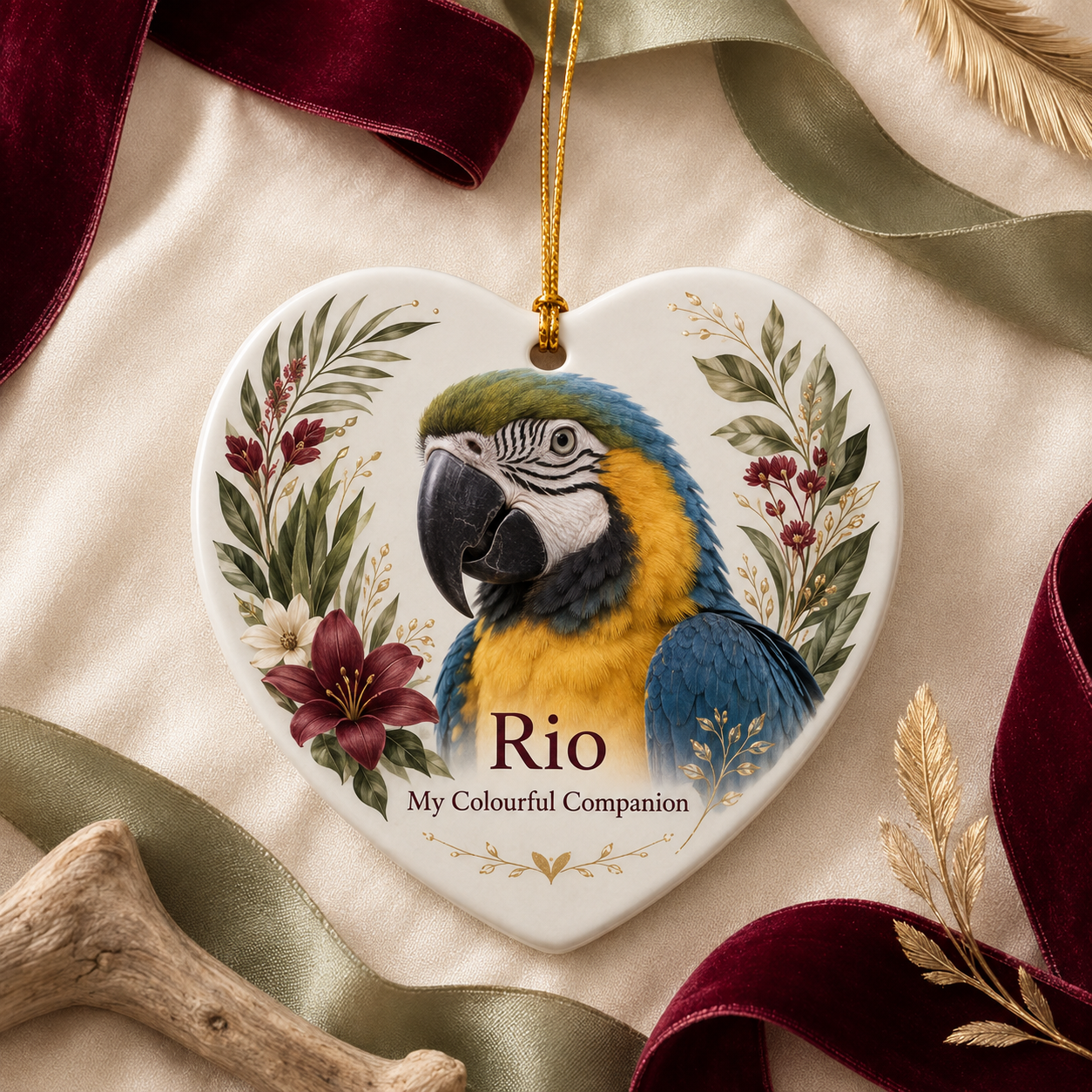 Personalised Pet Photo & Name Ceramic Ornament
