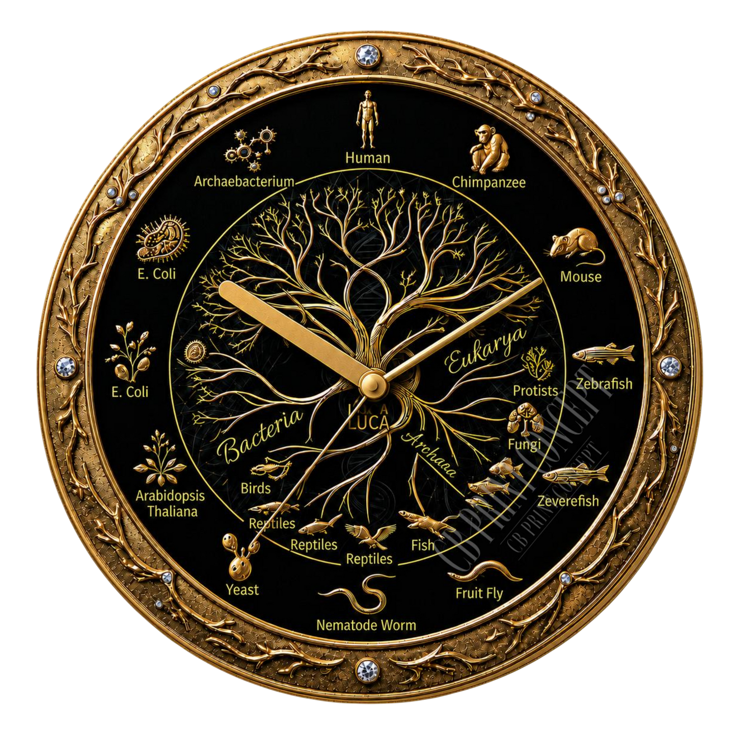 The Ancestral Tree – Evolutionary Art Clock