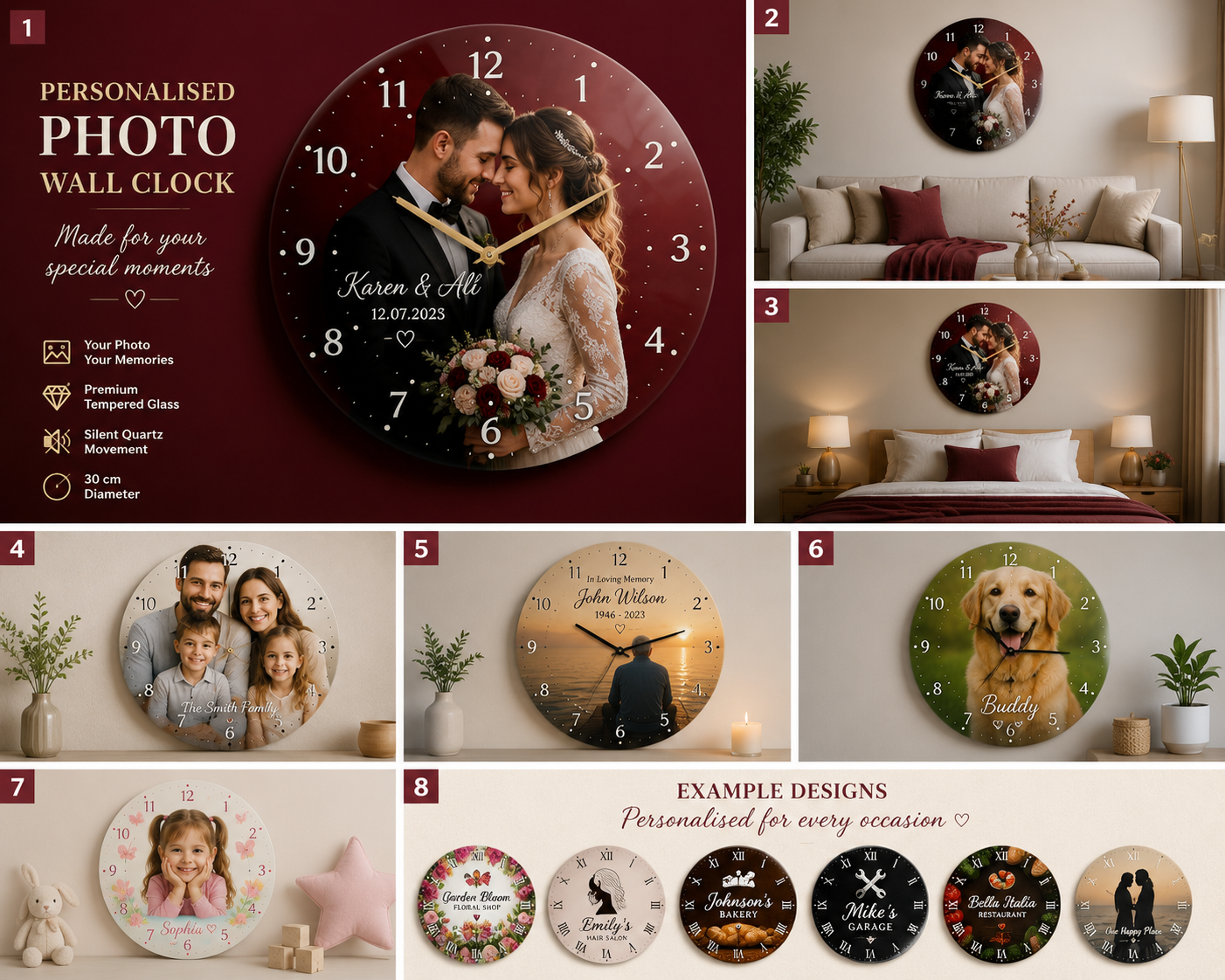 Personalised Photo Wall Clock