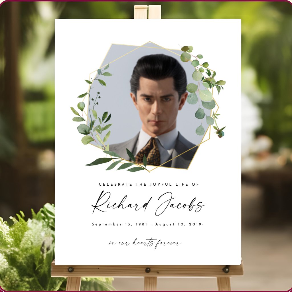 A3 | A4 Personalised Funeral / Memorial Signs – Minimalist Elegant Design – Digital or Printed - Print Concept