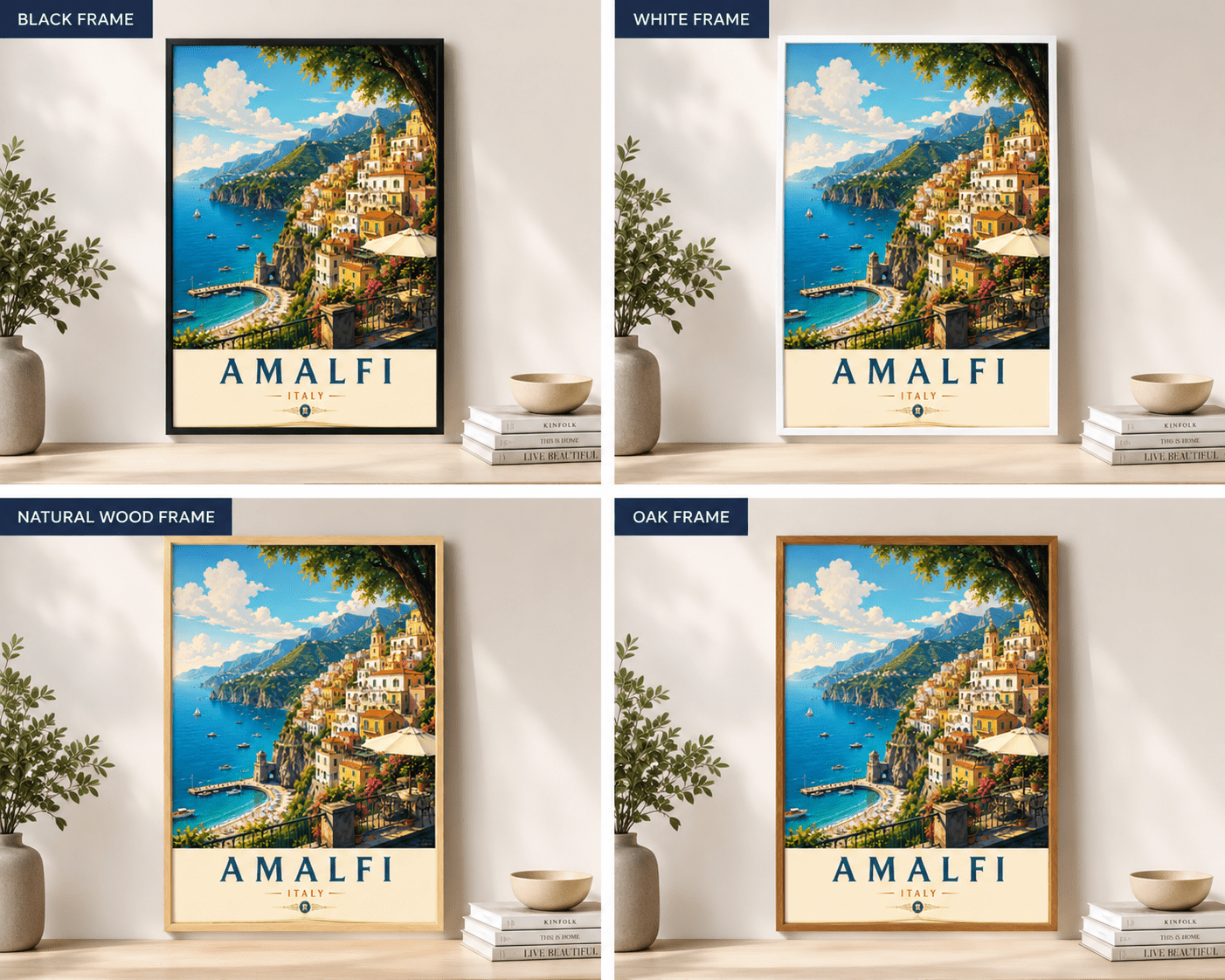Amalfi Coast Travel Poster | High-Quality | Buy Now at CB Print Concept