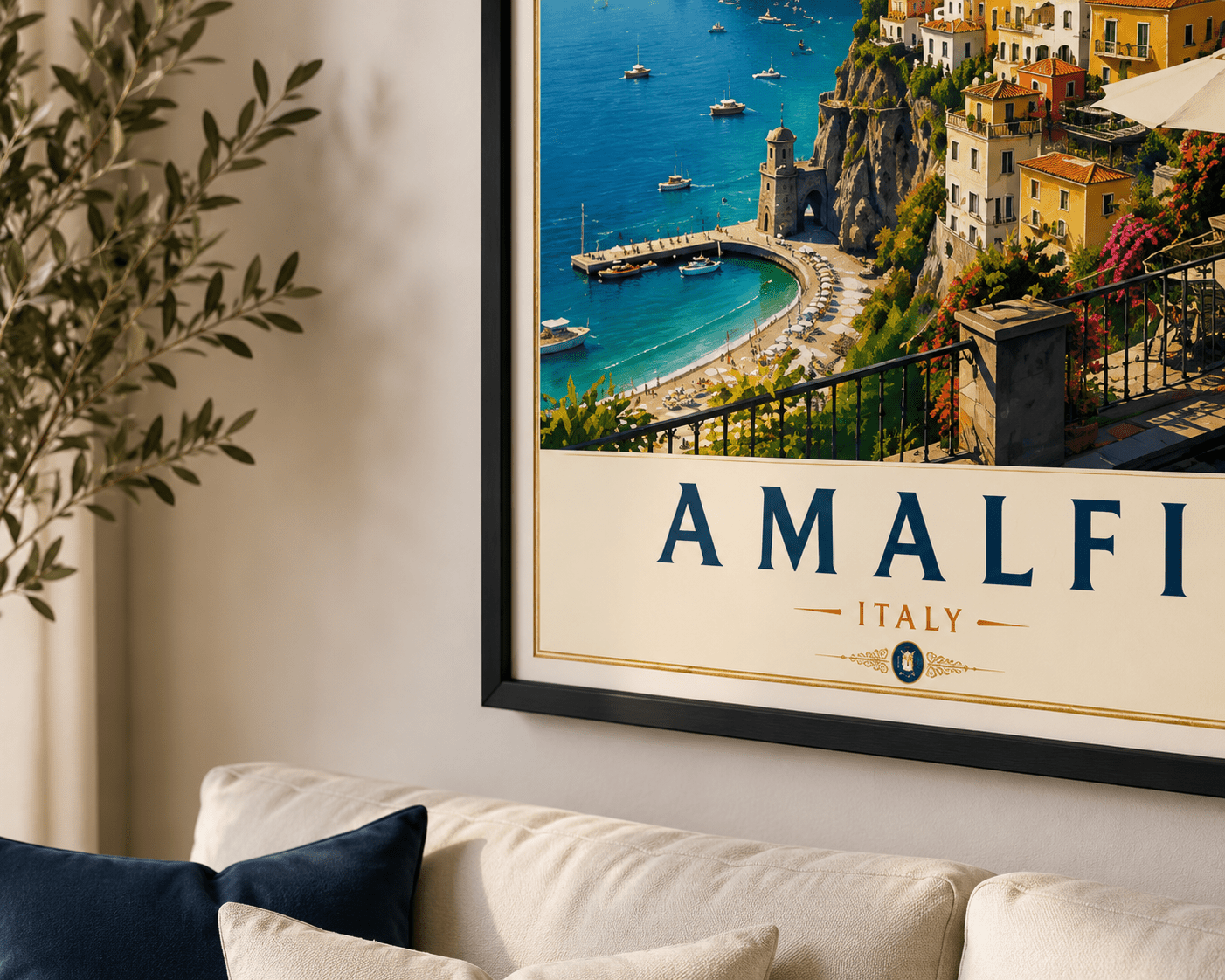 Amalfi Coast Travel Poster | High-Quality | Buy Now at CB Print Concept