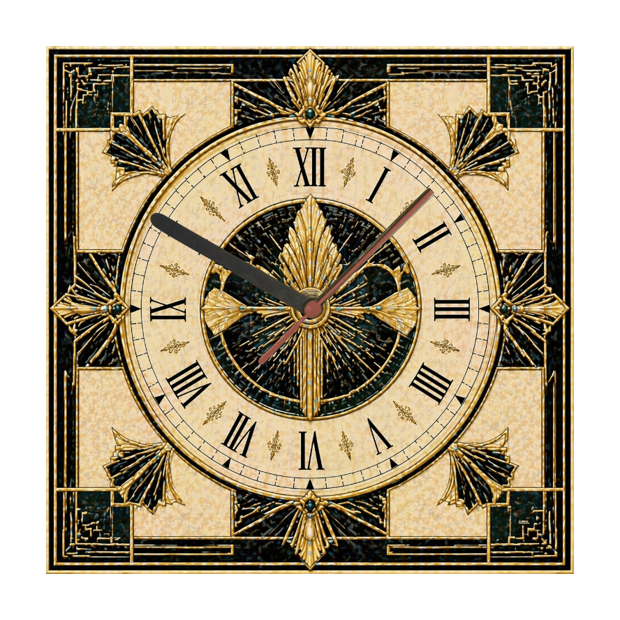 Art Deco Wall Clock – Geometric Luxury Design | High - Quality Wall Clocks | Buy Now at CB Print Concept