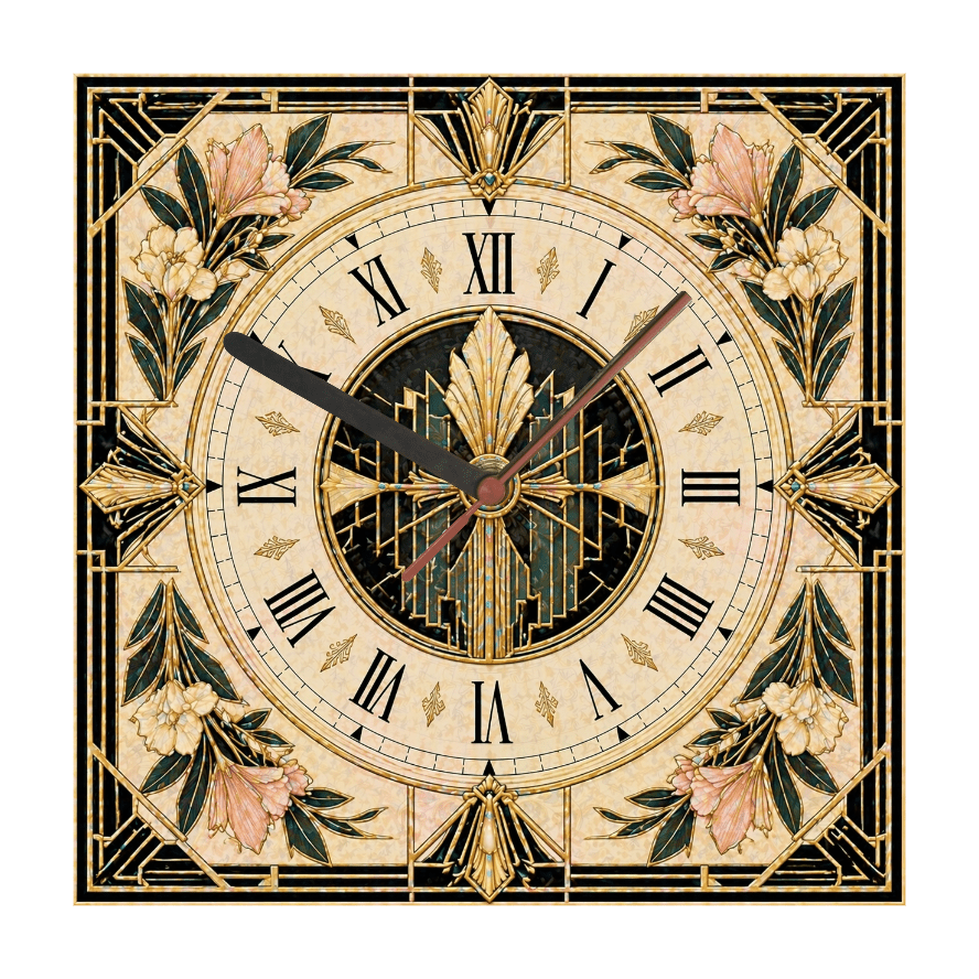 Art Deco Wall Clock – Geometric Luxury Design | High - Quality Wall Clocks | Buy Now at CB Print Concept