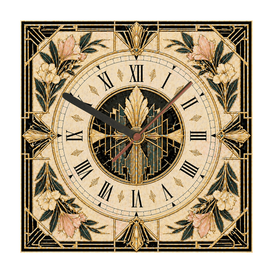 Art Deco Wall Clock – Geometric Luxury Design | High - Quality Wall Clocks | Buy Now at CB Print Concept