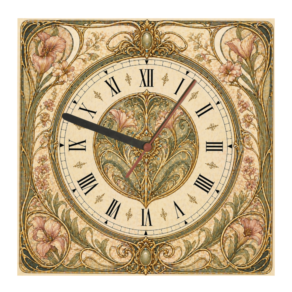 Art Nouveau Wall Clock – Organic Flow Design | High - Quality Wall Clocks | Buy Now at CB Print Concept