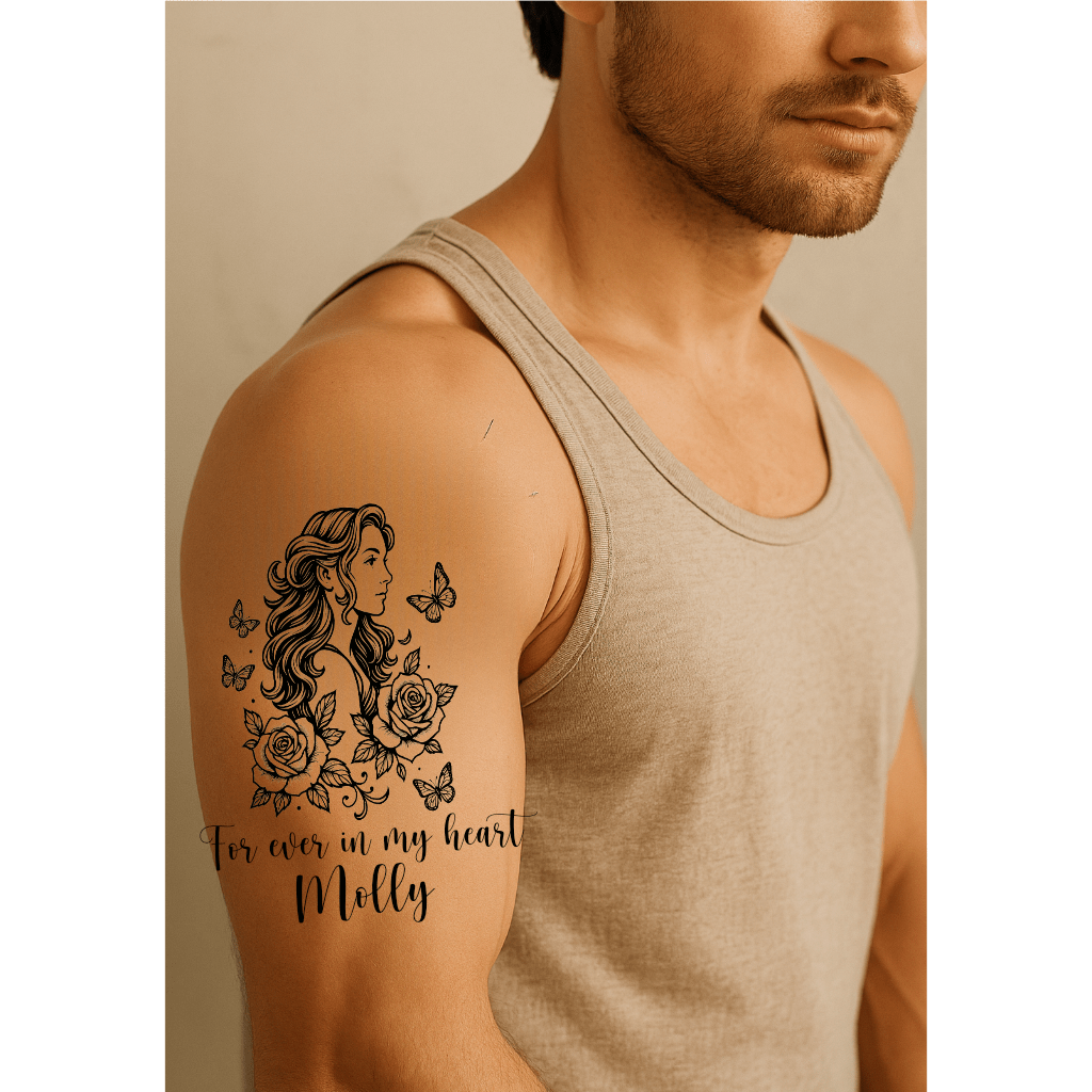 Black Rose Temporary Tattoo | High - Quality | Buy Now at CB Print Concept