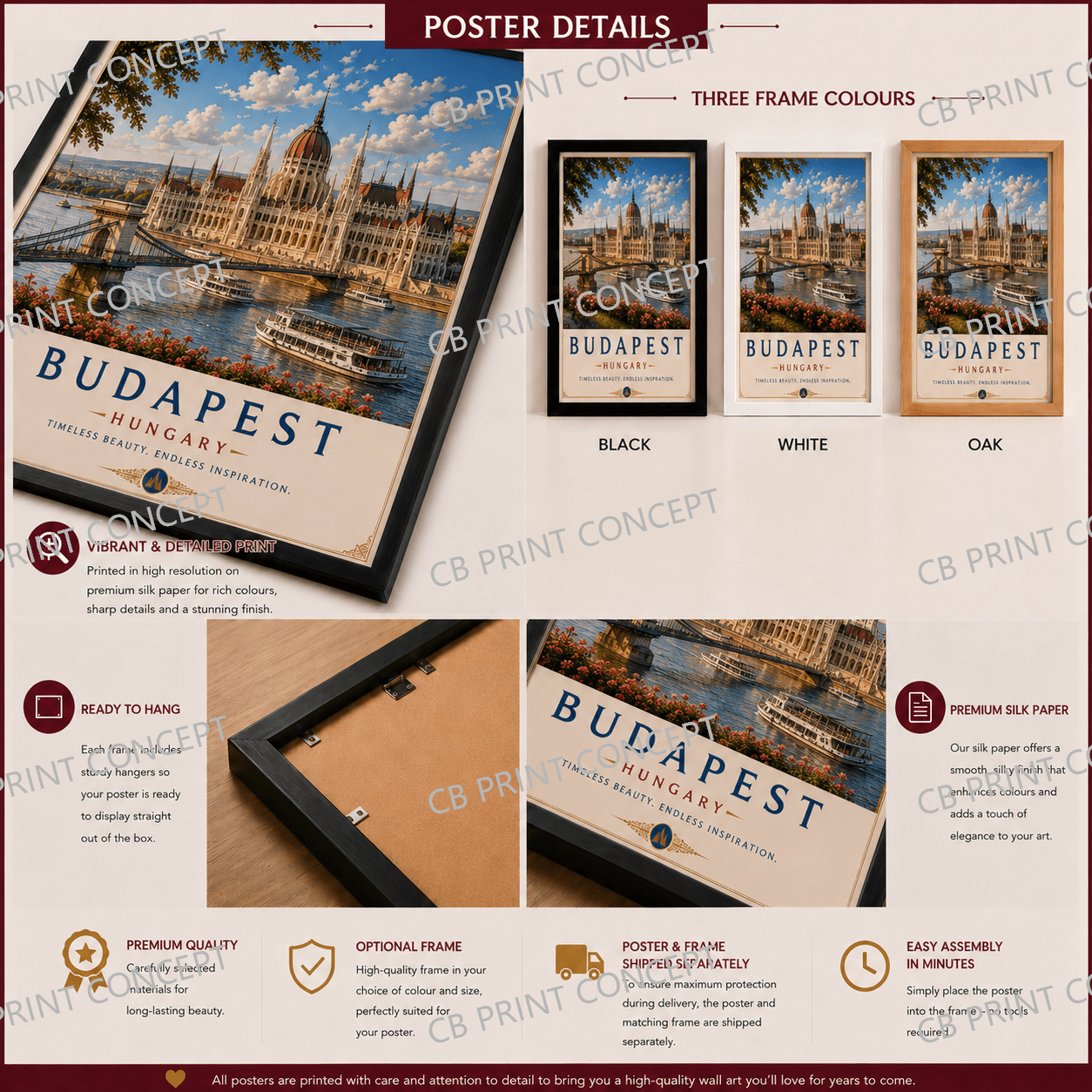 Budapest Travel Poster | High-Quality | Buy Now at CB Print Concept