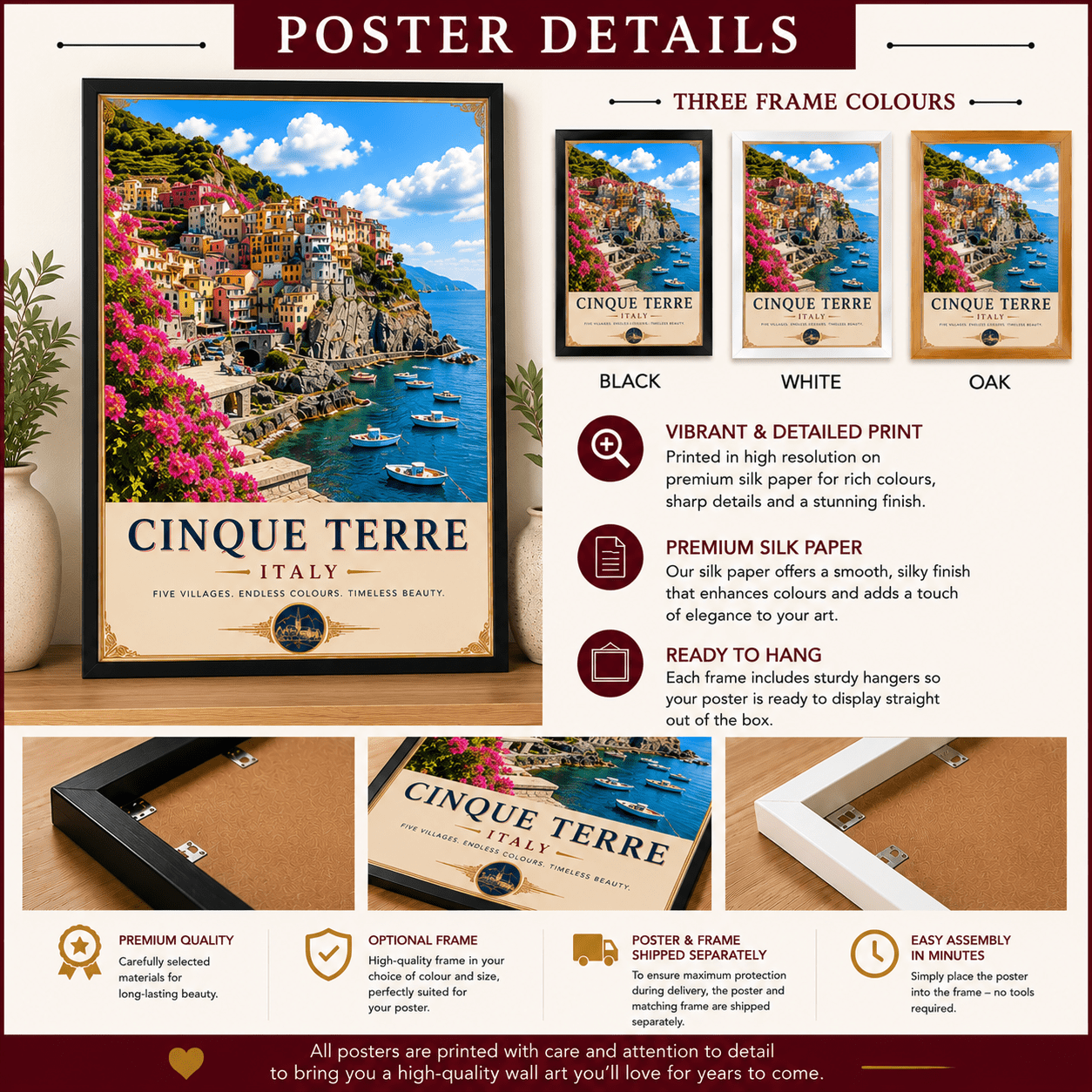 Cinque Terre Poster | High-Quality Posters | Buy Now at CB Print Concept