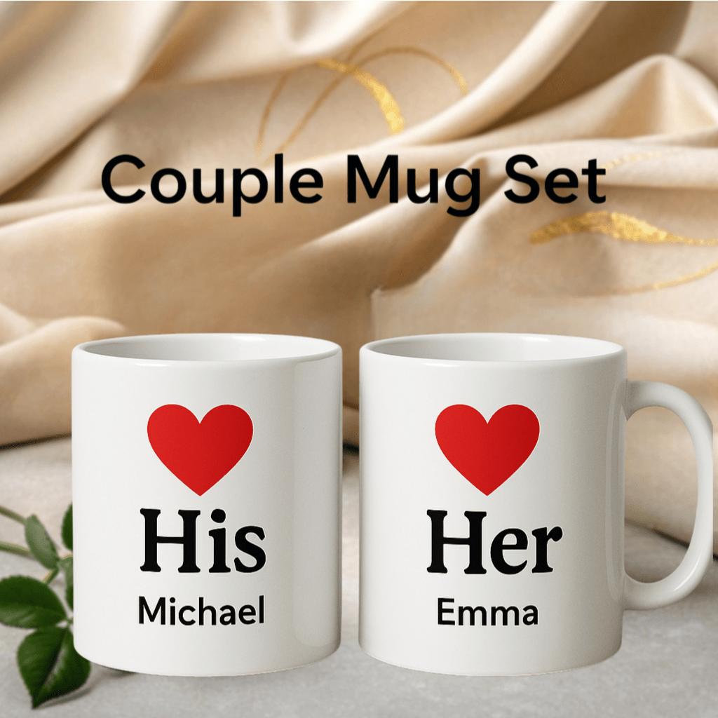 Couple Mug Set – Personalised Pair | High - Quality Mugs | Buy Now at CB Print Concept