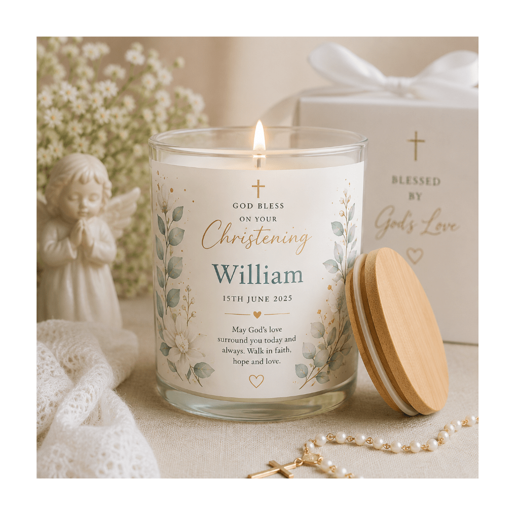 Custom Christening / Baptism Candles | High-Quality Candles | Buy Now at CB Print Concept