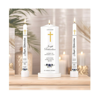 Custom Christening / Baptism Candles - CB Print Concept