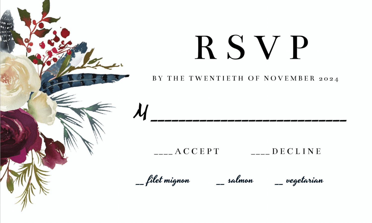 Custom RSVP | High - Quality RSVP | Buy Now at CB Print Concept