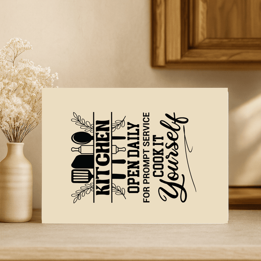Cutting Board - Kitchen Open Daily | High - Quality | Buy Now at CB Print Concept