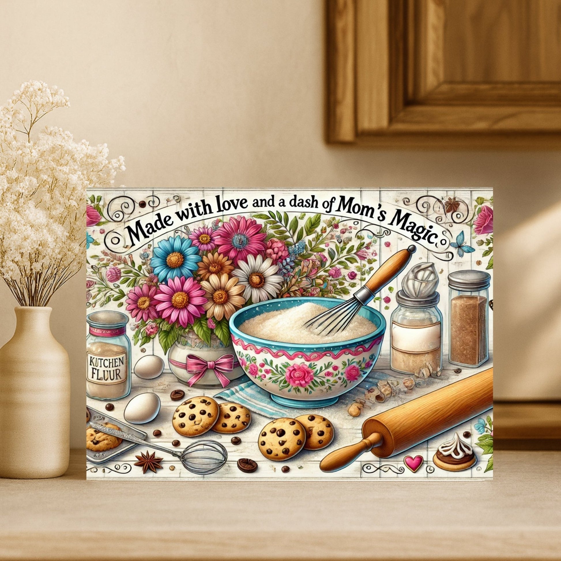 Cutting Board - Made with love and a dash of Mom's Magic | High - Quality | Buy Now at CB Print Concept