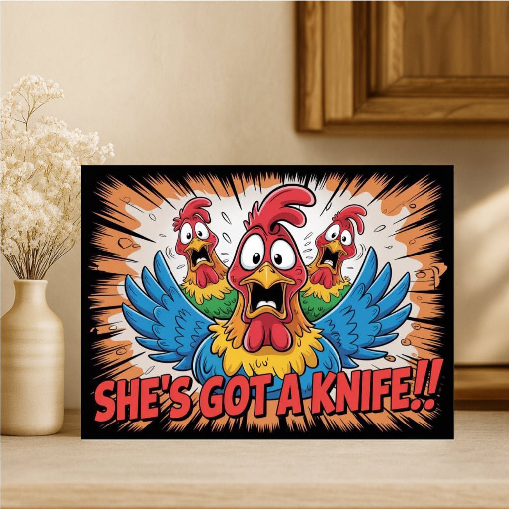 Cutting Board - She's Got a Knife!! | High - Quality | Buy Now at CB Print Concept
