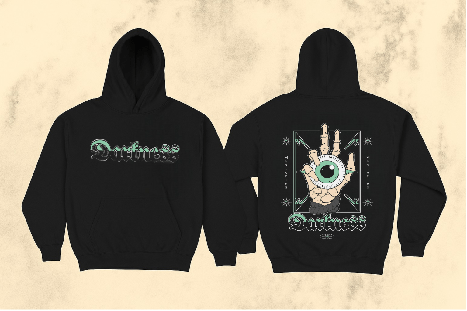 Darkness Graphic Hoodie – Neon Eye Back Print | High - Quality | Buy Now at CB Print Concept