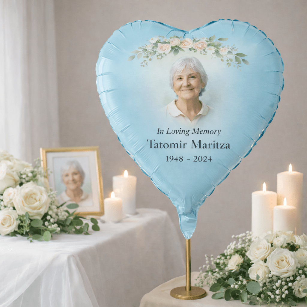 Personalised Funeral & Memorial Foil Balloon | High - Quality | Buy Now at CB Print Concept