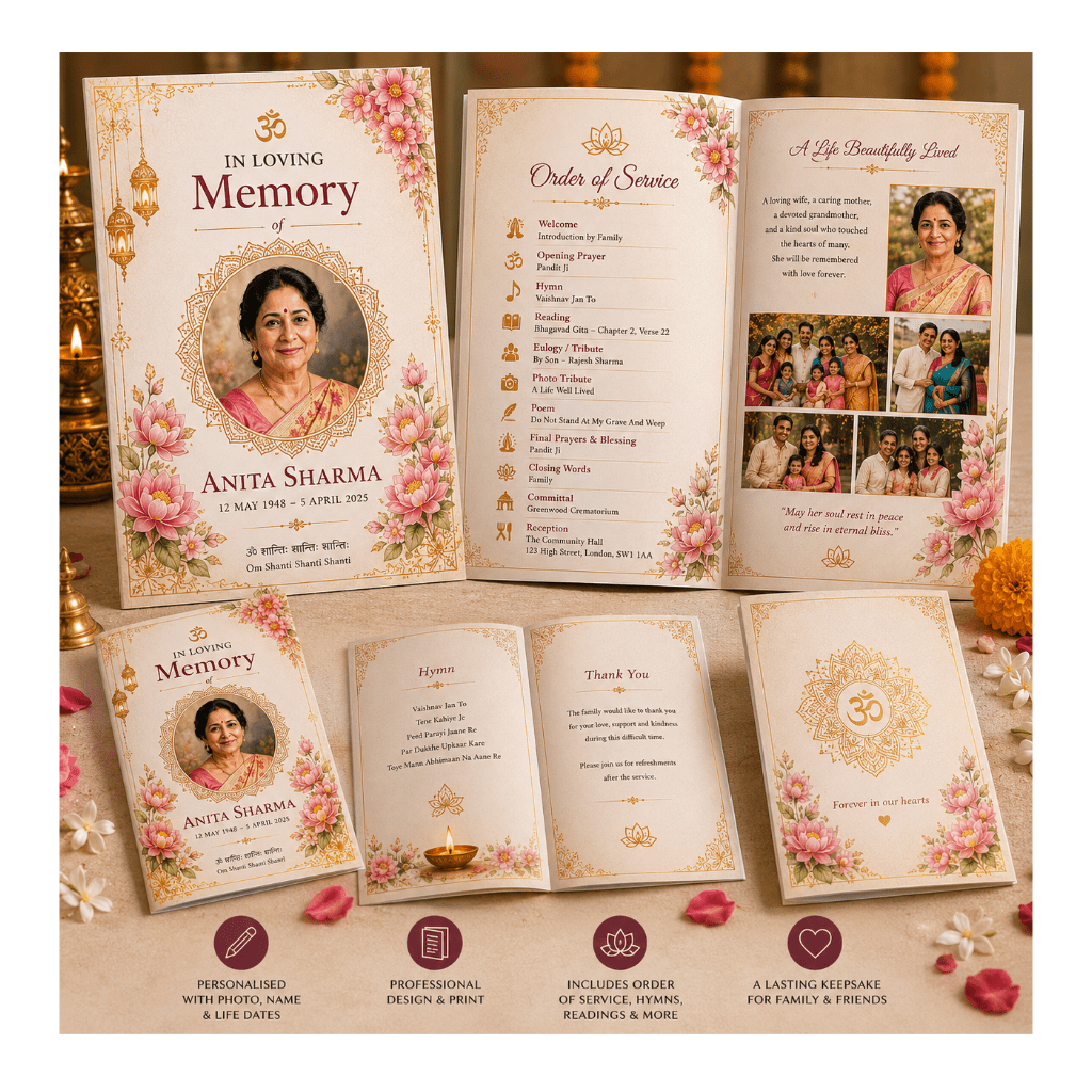 Funeral Order of Service | High - Quality Funeral Order of Service | Buy Now at CB Print Concept