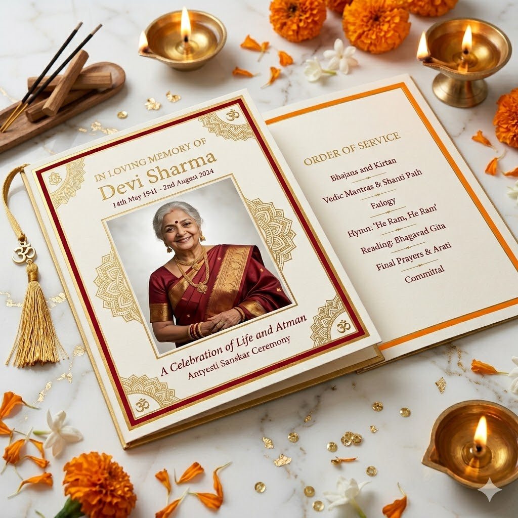 Funeral Order of Service - Custom Tribute Design | High - Quality Funeral Order of Service | Buy Now at CB Print Concept