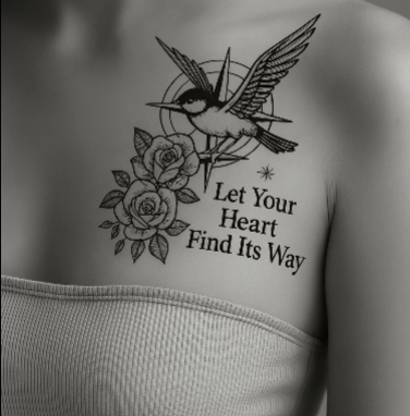 Let Your Heart Find Its Way Tattoo | High - Quality | Buy Now at CB Print Concept