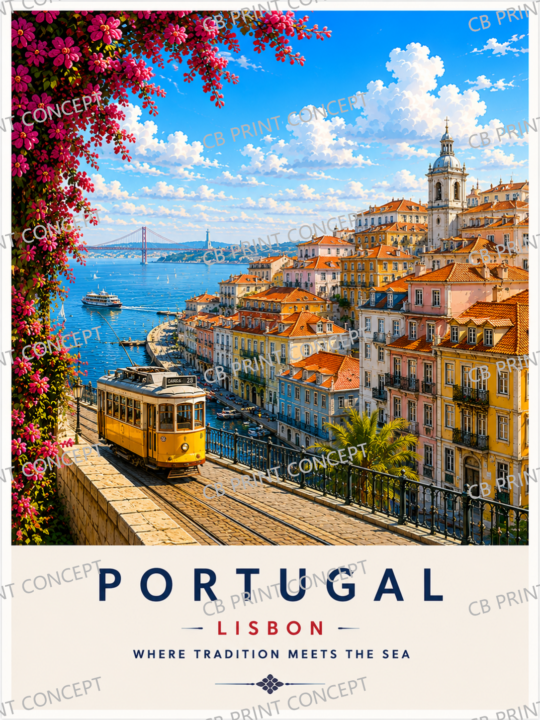 Lisbon Travel Poster | High-Quality Posters | Buy Now at CB Print Concept